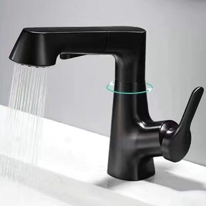 Modern Bathroom Basin Tap with Pull Out Spray Head