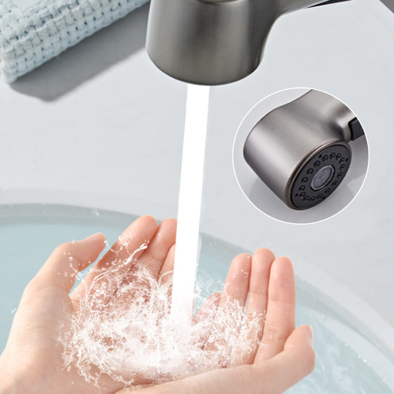 Modern Bathroom Basin Tap with Pull Out Spray Head