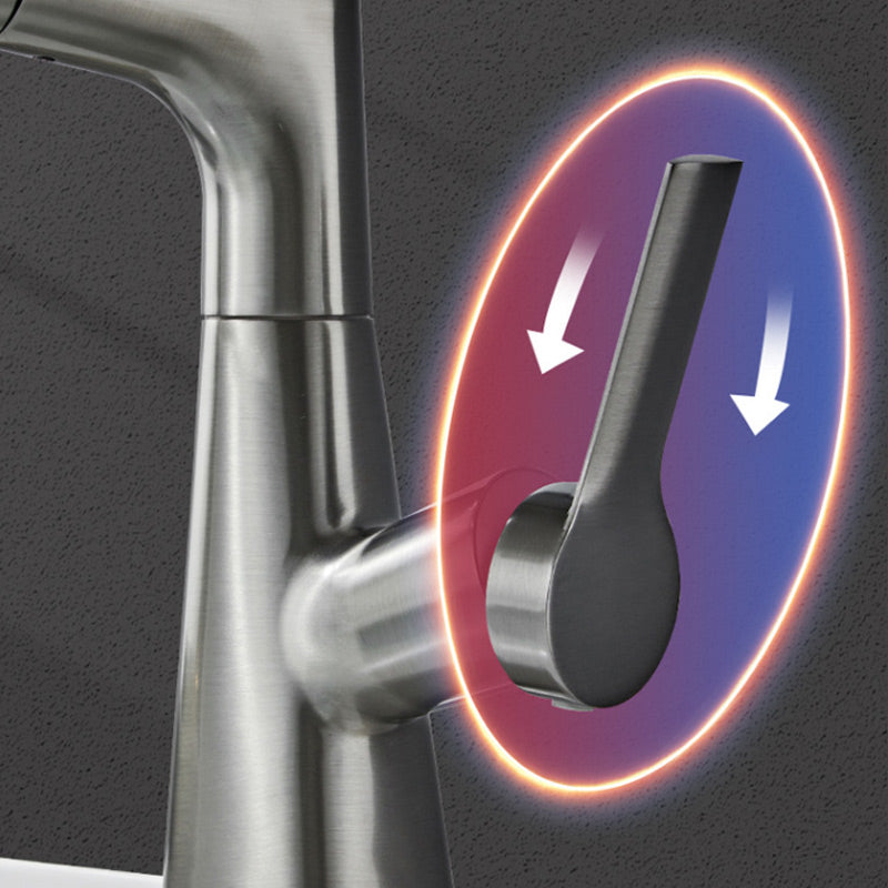 Modern Bathroom Basin Tap with Pull Out Spray Head