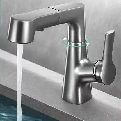 Modern Bathroom Basin Tap with Pull Out Spray Head