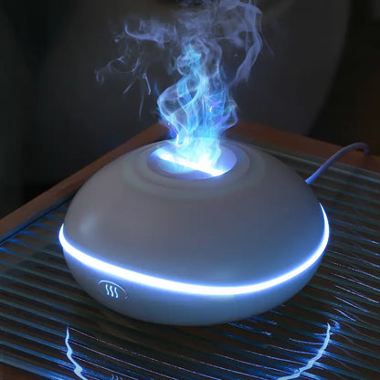 Moderner Aromadiffusor mit Flammeneffekt und Ultraschall-Kaltnebel