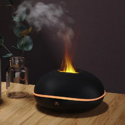 Moderner Aromadiffusor mit Flammeneffekt und Ultraschall-Kaltnebel