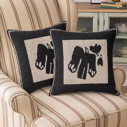 Modern Geometric Tufted Cushion Cover with Textured Design