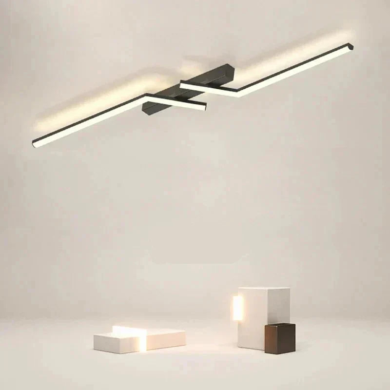 Moderne LED linje loftslampe indbygget minimalistisk energieffektiv loftlampe