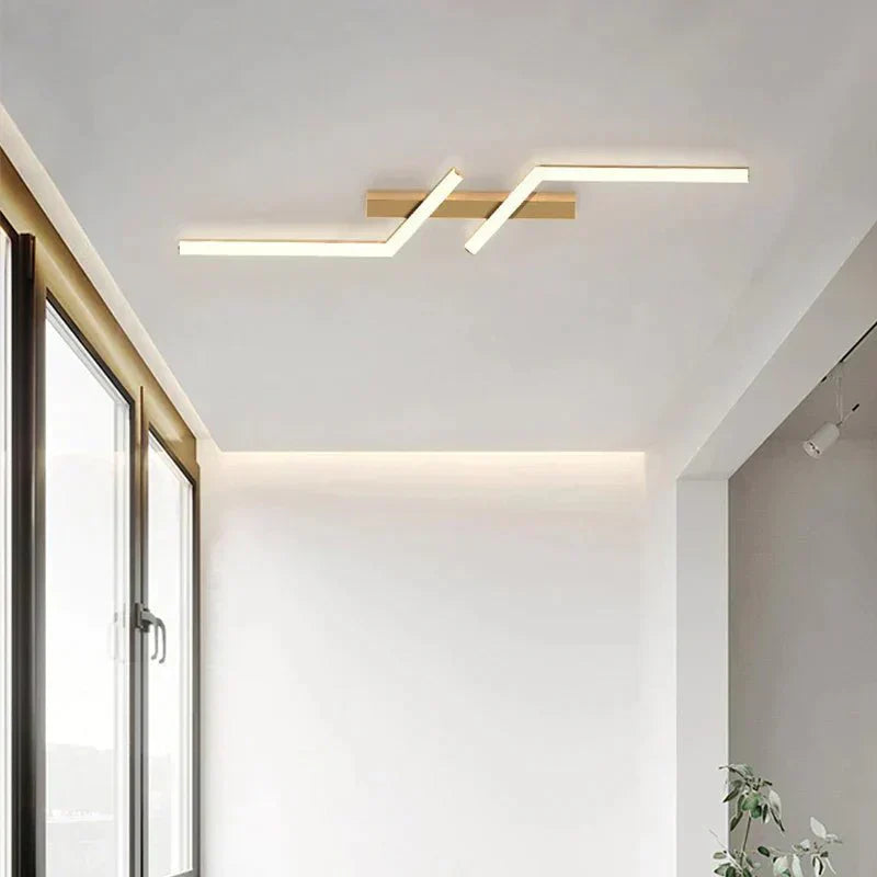 Moderne LED linje loftslampe indbygget minimalistisk energieffektiv loftlampe