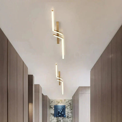 Moderne LED linje loftslampe indbygget minimalistisk energieffektiv loftlampe