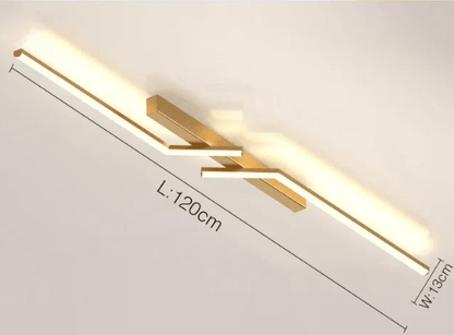 Moderne LED linje loftslampe indbygget minimalistisk energieffektiv loftlampe