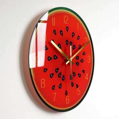 Modern Large Glass Wall Clock with Minimalist Design for Elegant Kitchen and Living Room Decor
