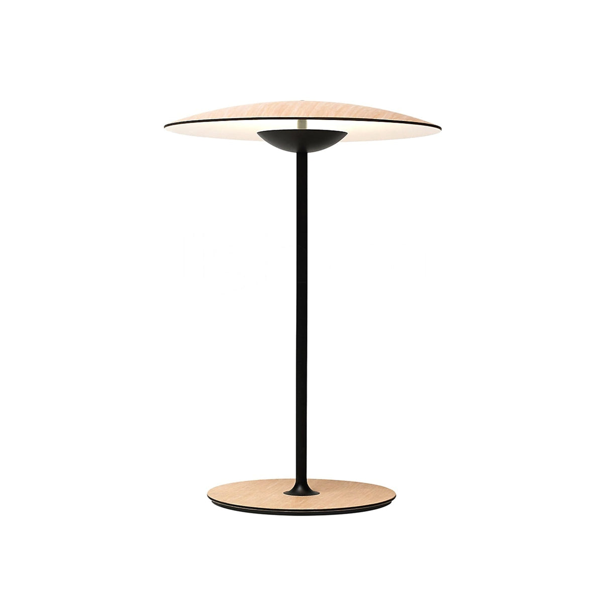 Moderne metalbordlampe med integreret LED-belysning