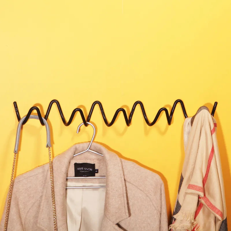 Modern Metal Wall Coat Rack with Minimalist Design