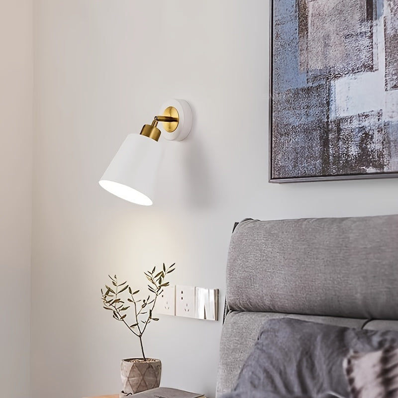Nowoczesny metalowy kinkiet ścienny E27, regulowana lampa z żeliwa do wnętrz