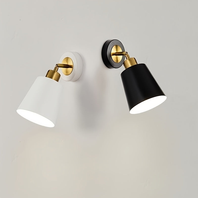 Nowoczesny metalowy kinkiet ścienny E27, regulowana lampa z żeliwa do wnętrz