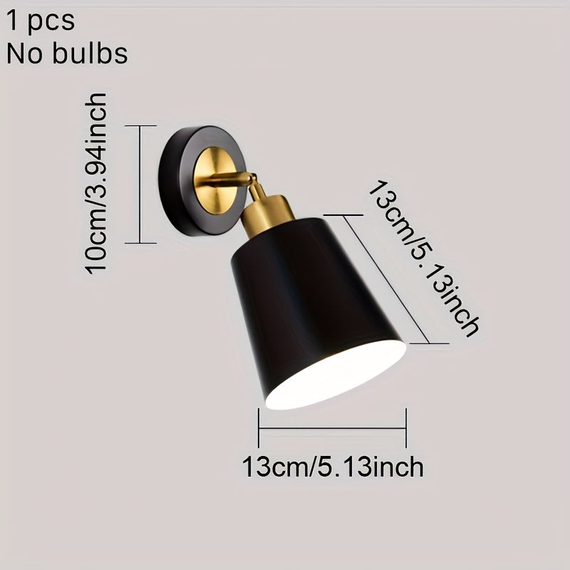 Nowoczesny metalowy kinkiet ścienny E27, regulowana lampa z żeliwa do wnętrz