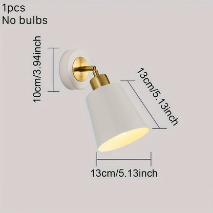 Nowoczesny metalowy kinkiet ścienny E27, regulowana lampa z żeliwa do wnętrz