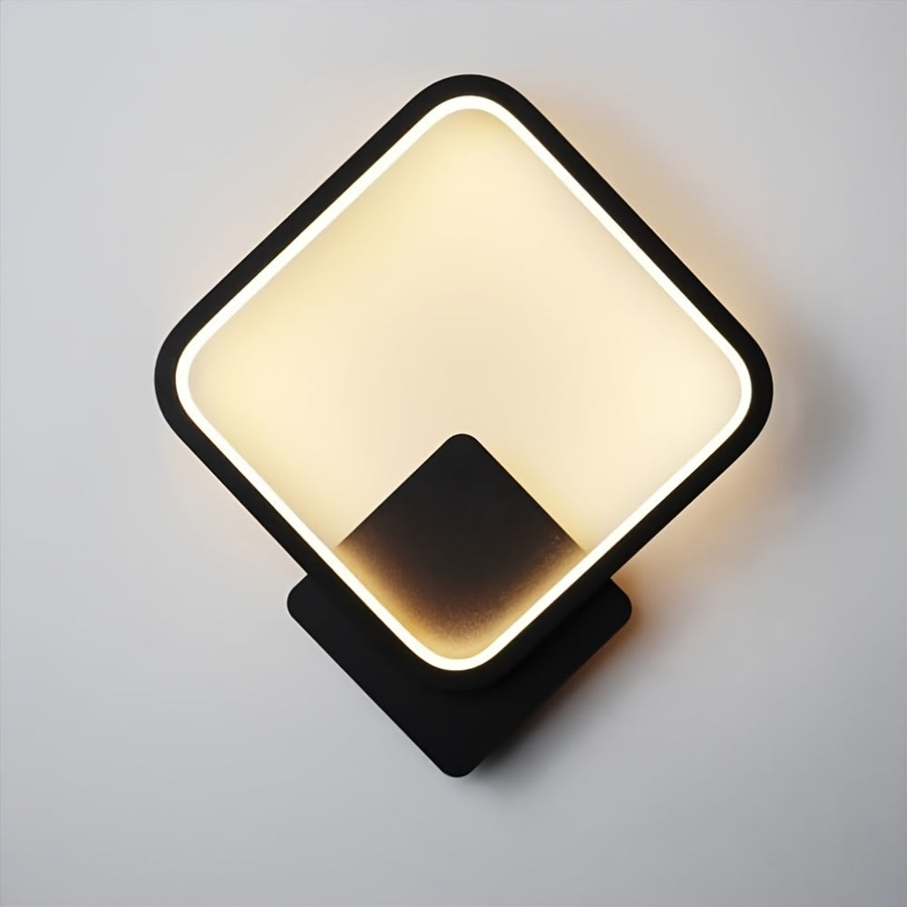 Moderne vierkante led-wandlamp, 14W, dimbaar licht met drie tinten