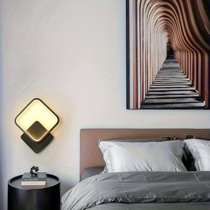 Moderne vierkante led-wandlamp, 14W, dimbaar licht met drie tinten