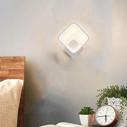 Moderne vierkante led-wandlamp, 14W, dimbaar licht met drie tinten