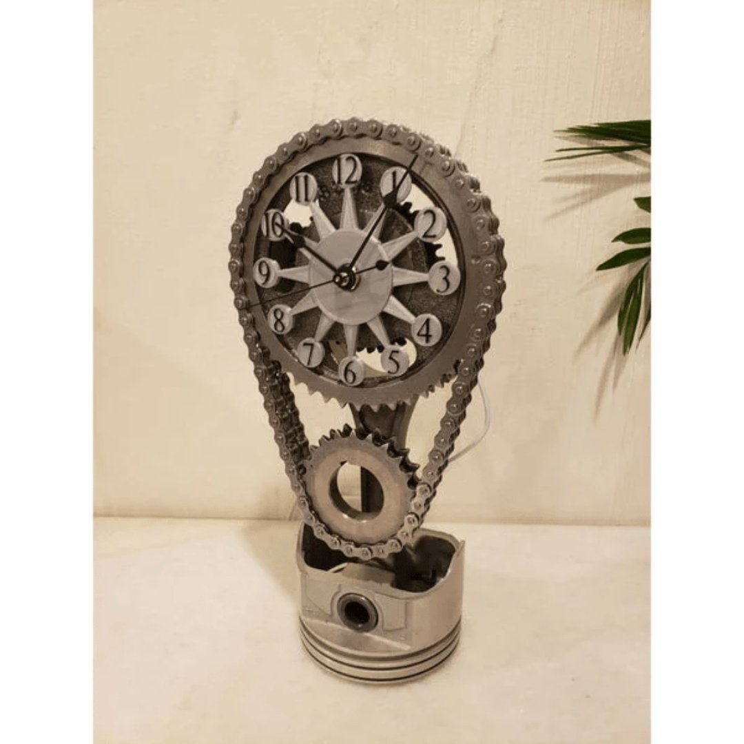 Modern Wall Clock with Moving Gear Mechanism