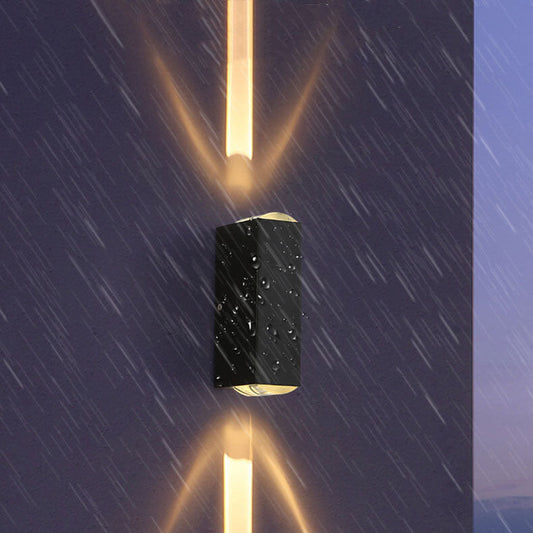 Modern Waterproof LED Outdoor Wall Light Rectangular Aluminum Fixture