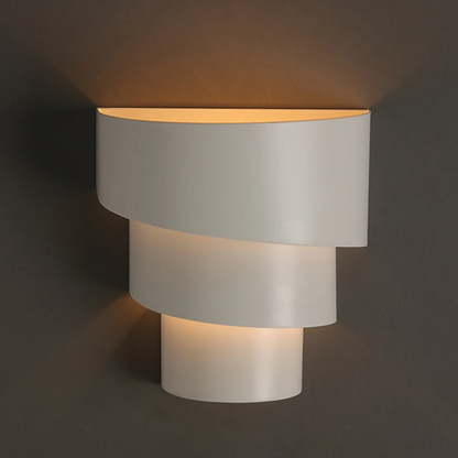 Moderne weiße LED-Wandleuchte mit diffusem Licht und minimalistischem Design