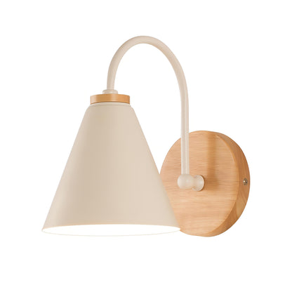 Moderne trævæglampe med skandinavisk minimalistisk design