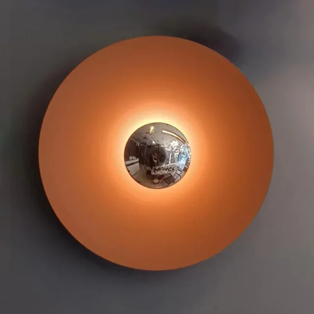 Modern Round LED Wall Lamp with Adjustable Lighting and Multiple Color Options