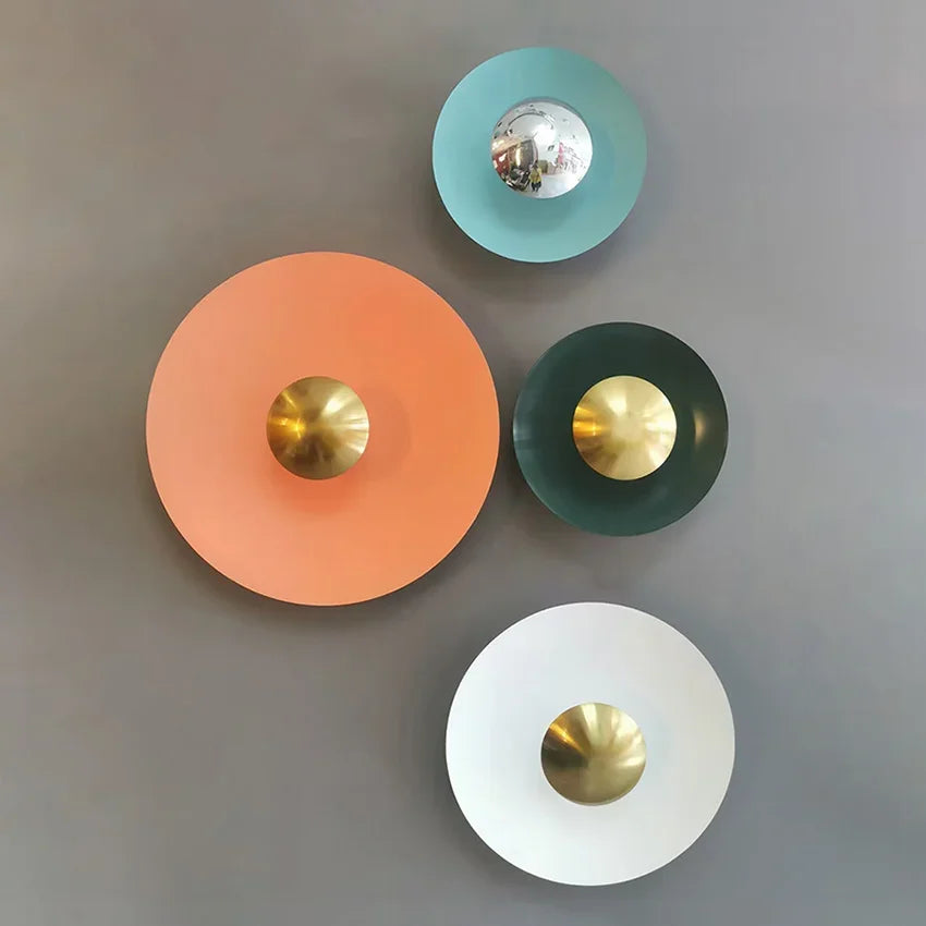 Modern Round LED Wall Lamp with Adjustable Lighting and Multiple Color Options