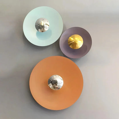 Modern Round LED Wall Lamp with Adjustable Lighting and Multiple Color Options
