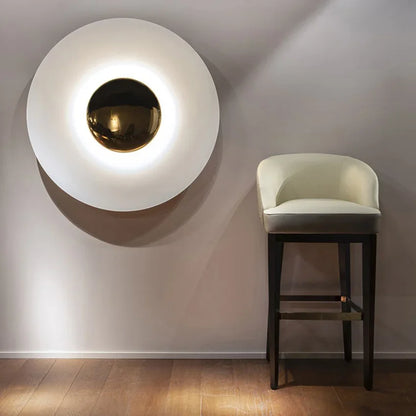 Modern Round LED Wall Lamp with Adjustable Lighting and Multiple Color Options