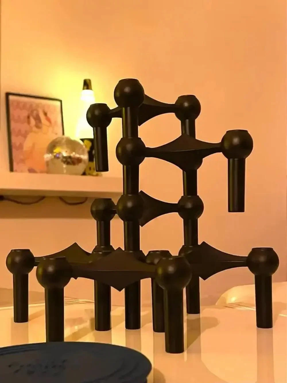 Molecular Metal Candle Holder – Nordic Modern Decorative Candle Stand