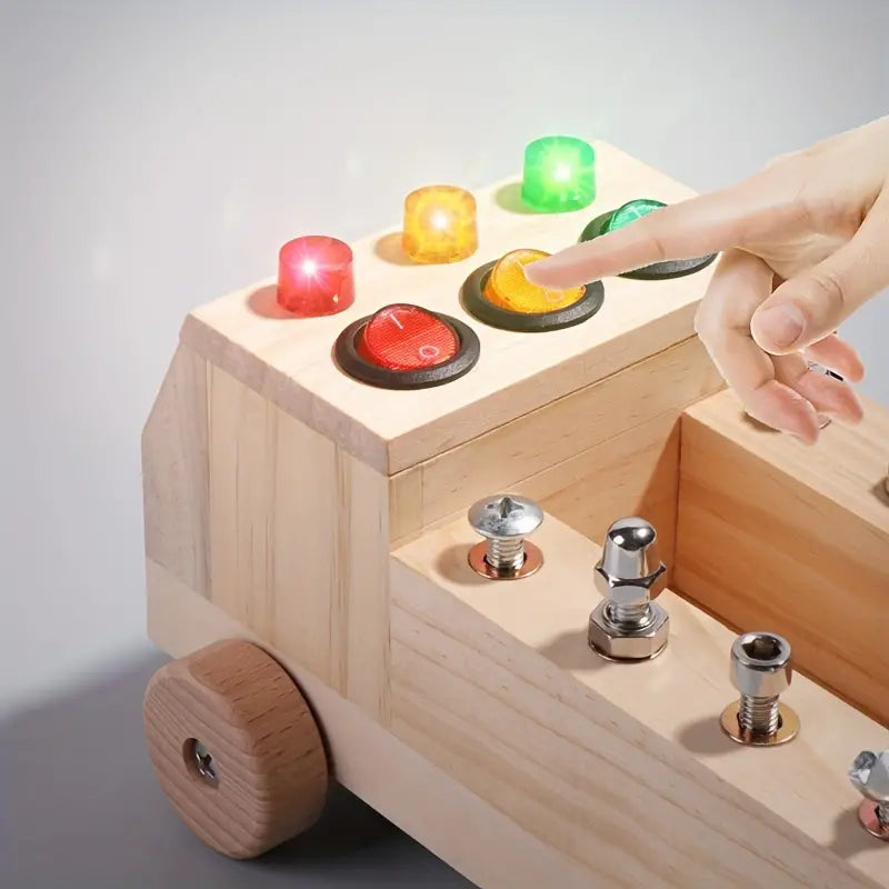 Montessori Busy Board Træ Læringslegetøj til Børn