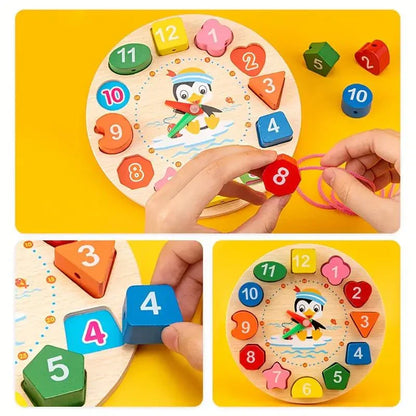 Montessori Holz-Babys-Spielset 5 in 1 Lern- und sensorisches Spielset  