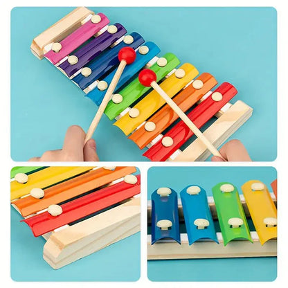 Montessori Holz-Babys-Spielset 5 in 1 Lern- und sensorisches Spielset  