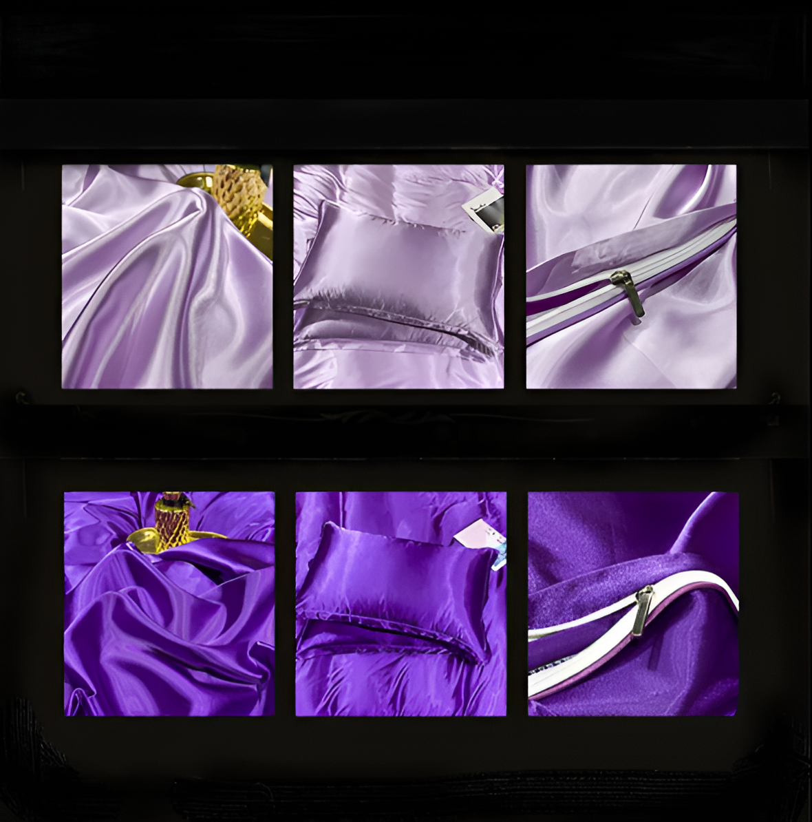 Mulberry Silk Blend Bedding Set with Duvet Cover, Fitted Sheet and Pillowcases