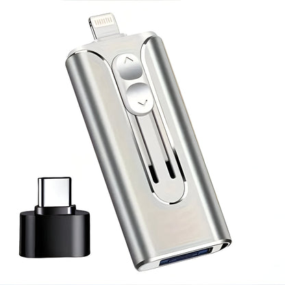 USB-flashdrev med flere stik til filopbevaring på telefon og computer