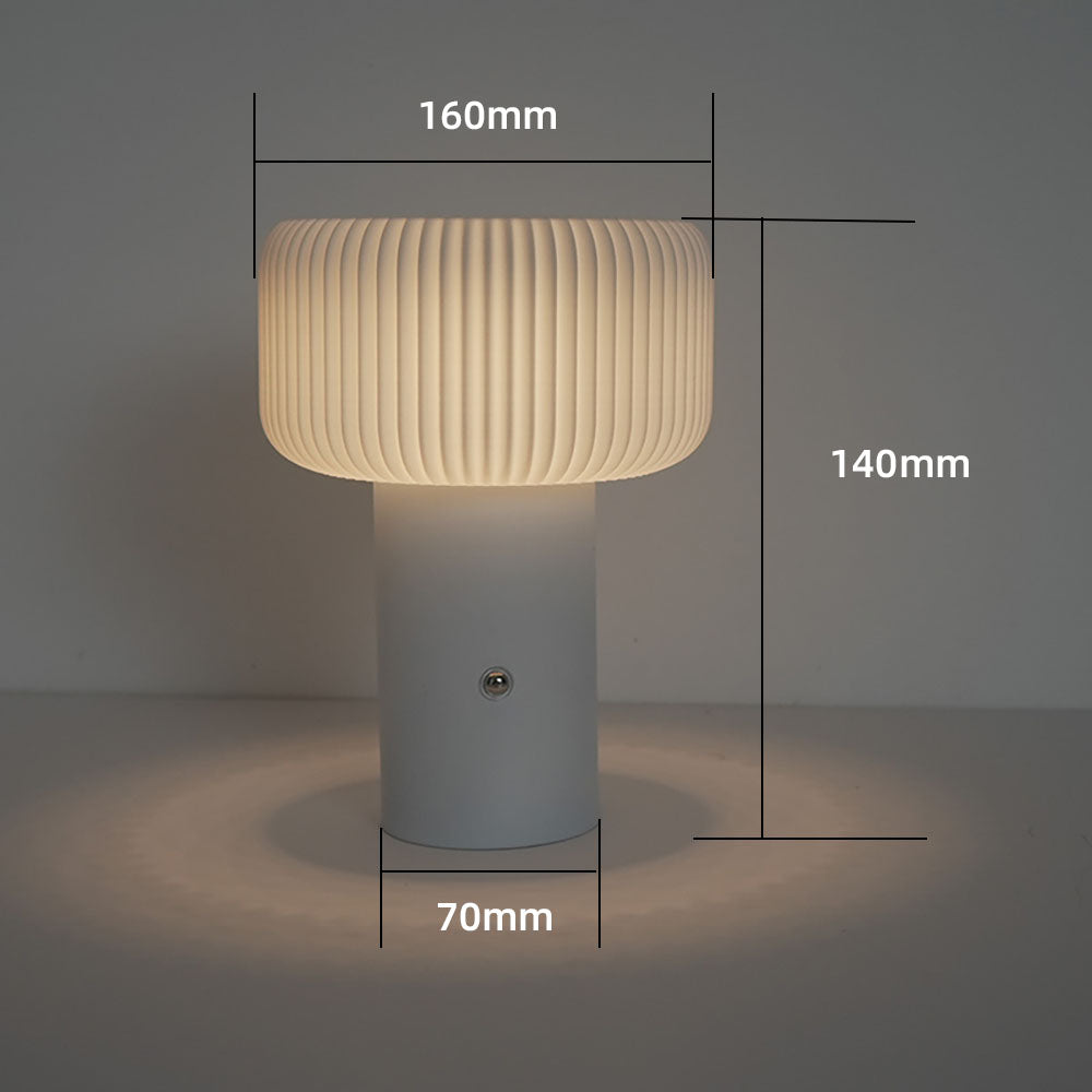 Paddenstoelvormige tafellamp met dimbare verlichting in 3 kleuren en aanraakbediening