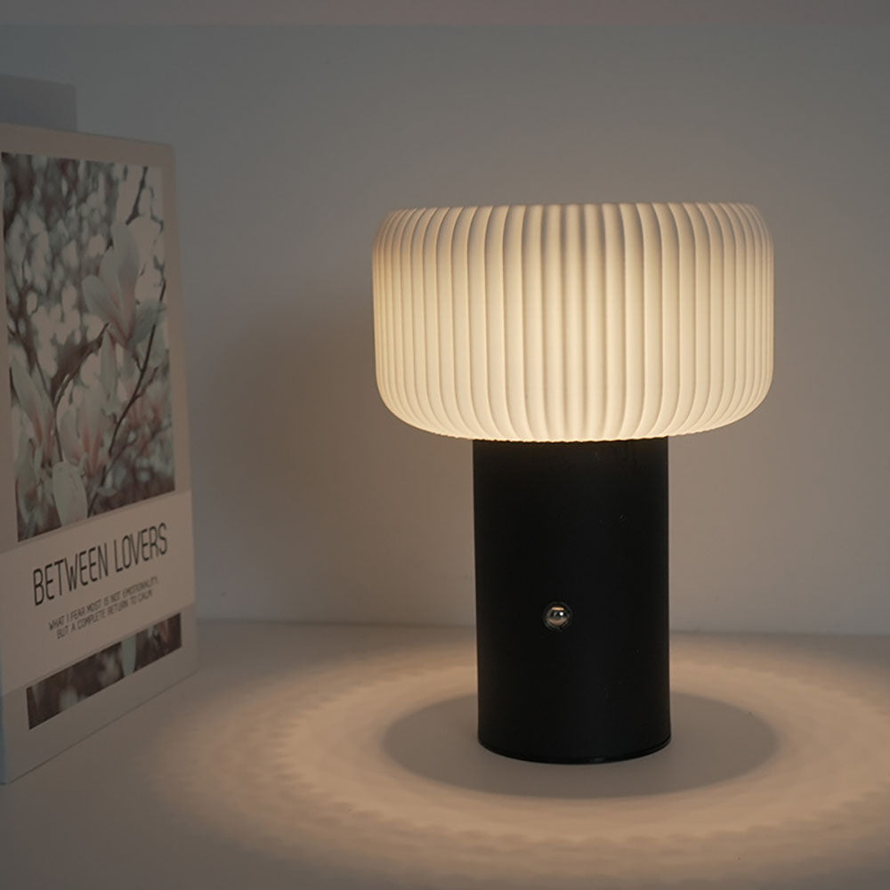 Paddenstoelvormige tafellamp met dimbare verlichting in 3 kleuren en aanraakbediening