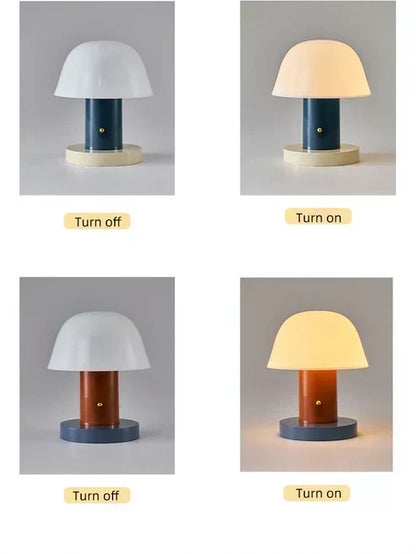 Pilz-Tischleuchte mit dimmbarer LED-Beleuchtung und Touch-Steuerung