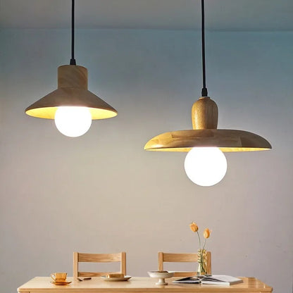 Naturalna drewniana lampa sufitowa minimalistyczna lampa wisząca