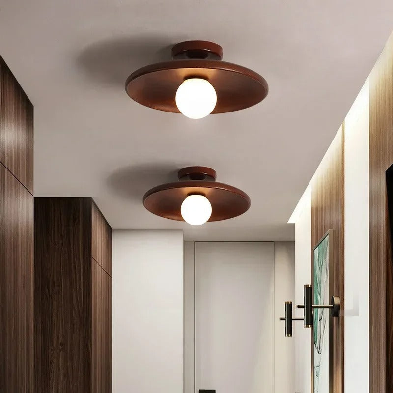 Naturalna drewniana lampa sufitowa minimalistyczna lampa wisząca