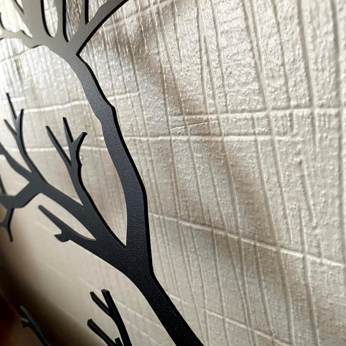NatureCraft Moderne Metall-Wandkunst Vogeldesign Schwarze Geometrische Wohnkultur