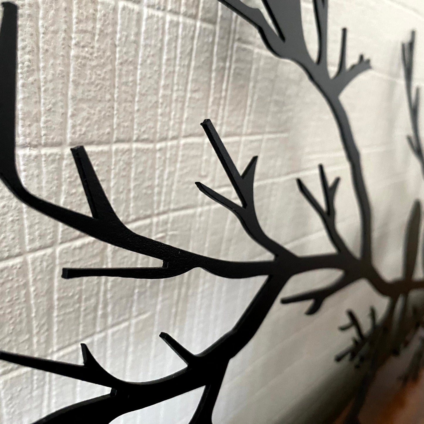 NatureCraft Moderne Metall-Wandkunst Vogeldesign Schwarze Geometrische Wohnkultur