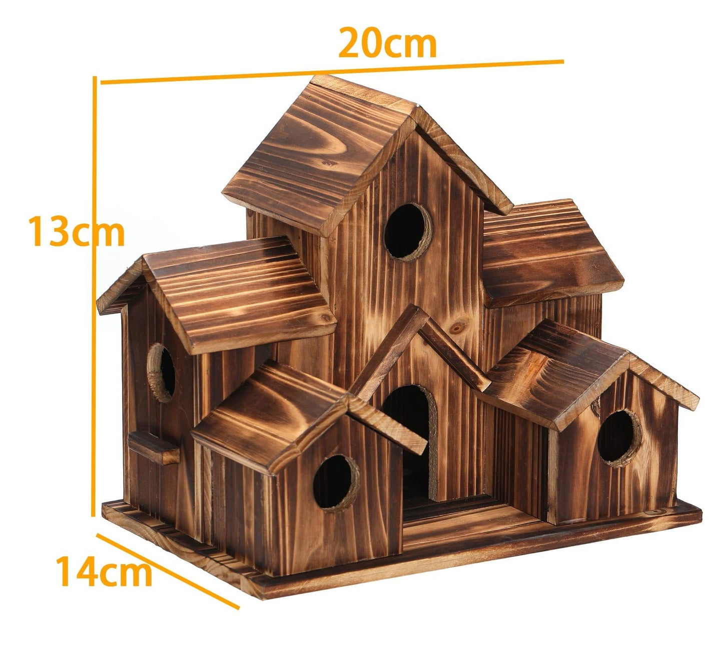 NatureNest handgefertigtes Holz-Vogelhaus für Gartenwildtiere und Außendekoration