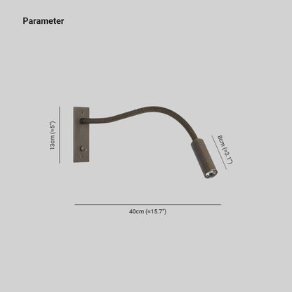 Navo Minimalist Adjustable LED Wall Spotlight with Rotating Head for Modern Accent Lighting
