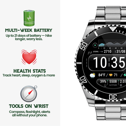 Nexos Pro Tactical Smartwatch with GPS and Health Tracking