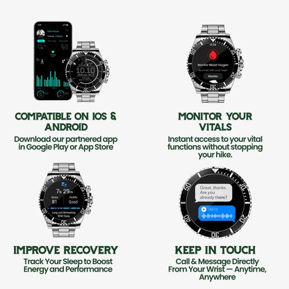Nexos Pro Tactical Smartwatch with GPS and Health Tracking