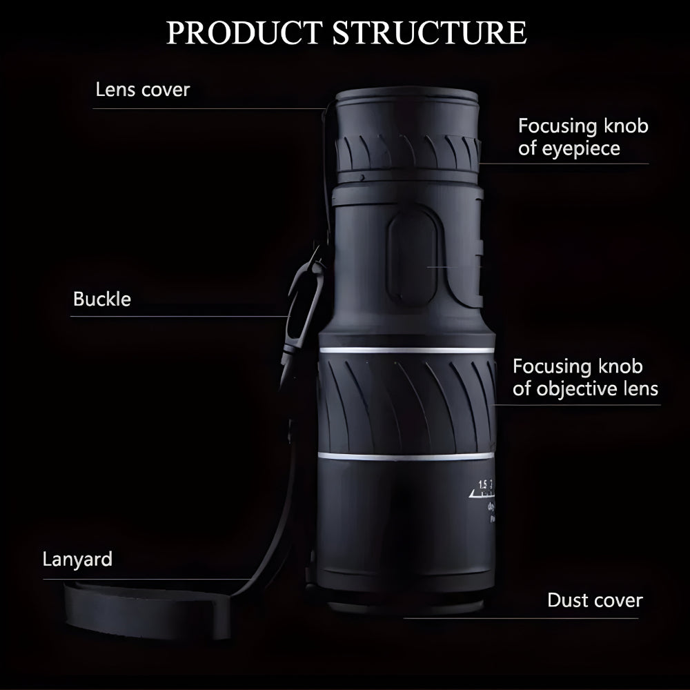 Night Vision Monocular With Optical Zoom Outdoor Observation Scope