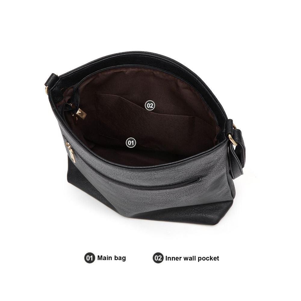 Nina ægte læder crossbody taske elegant kompakt skuldertaske