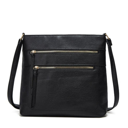 Nina ægte læder crossbody taske elegant kompakt skuldertaske