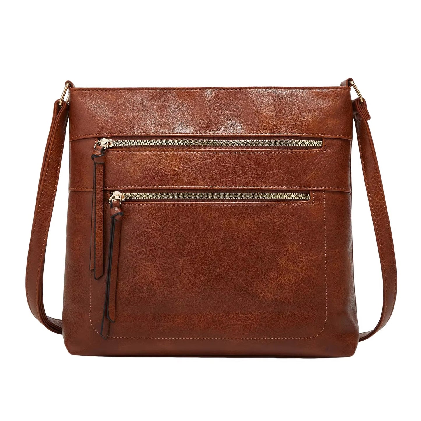 Nina ægte læder crossbody taske elegant kompakt skuldertaske